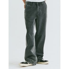 SIDE BRUSH SUPER WIDE DENIM [BLACK]