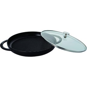 staub & 26cm] IH Grill & Frying Pan 40508-302 스토브 [퓨어 그릴 스팀 그릴 블랙 그릴 빵