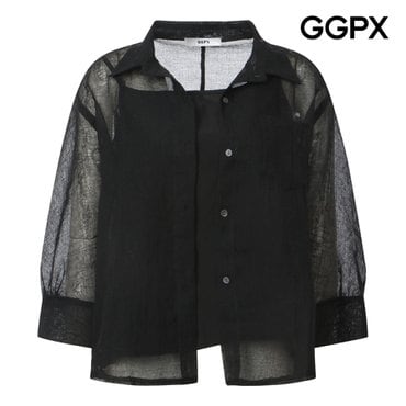 GGPX 시크 이너 세트 시스루 셔츠 (GP8SH001B)