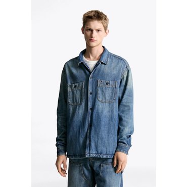 타미진스 남성 데님 오버 셔츠 T32F6NSH10TMT1 TOMMY JEANS