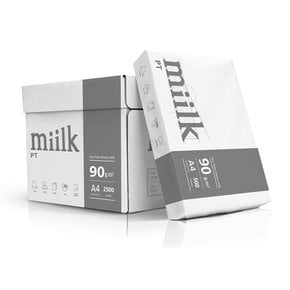 밀크 A4 복사용지 A4용지 90g 2500매 1BOX