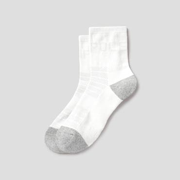 빈폴골프 SS25 남성 로고 메쉬 미들삭스 - 화이트 (BE51KTB031)
