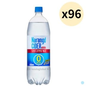 나랑드 사이다 제로 탄산 음료수 대용량 1.5L 96개