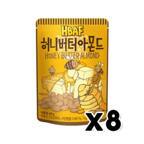 바프 허니버터 아몬드 견과류간식 40g x 8개