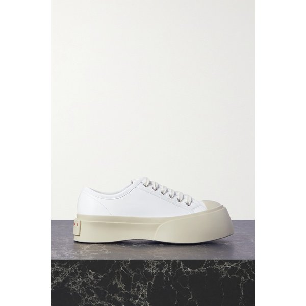 파블로 가죽 플랫폼 스니커즈 화이트