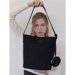 Layla suede shoulder bag _ Black