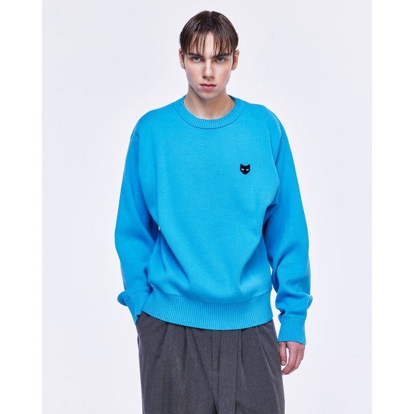 [파주점] 지제로 엠블럼 크루넥 니트 SH2KT802BL