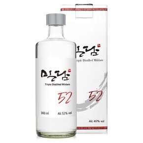 착한농부 밀담 52도 360ml 국산 단수수 3번 증류한 럼