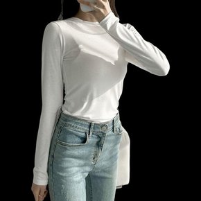 여자 긴팔 쫄티 스판 기본 무지 티셔츠