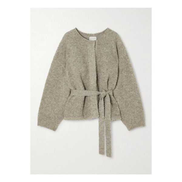 데이지 스튜디오 포드 벨티드 부클 가디건 그레이 46376663162957300