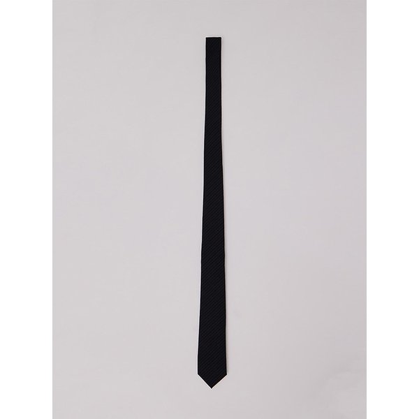 MAN ESSENTIAL WOOL TIE BLACK STRIPE