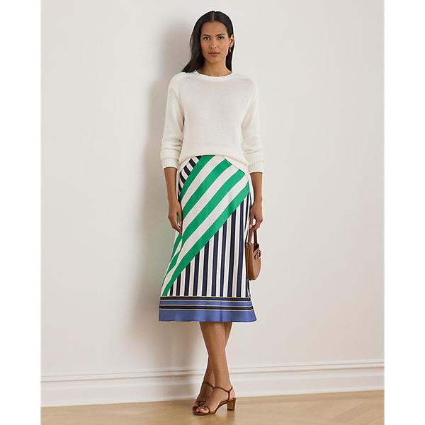 스트라이프 트윌 미디 스커트(WMLRSKTS6H20299410)