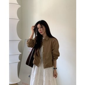 [25SS] 경량 셔츠카라 숏 점퍼 카멜 HSJU5B304CM