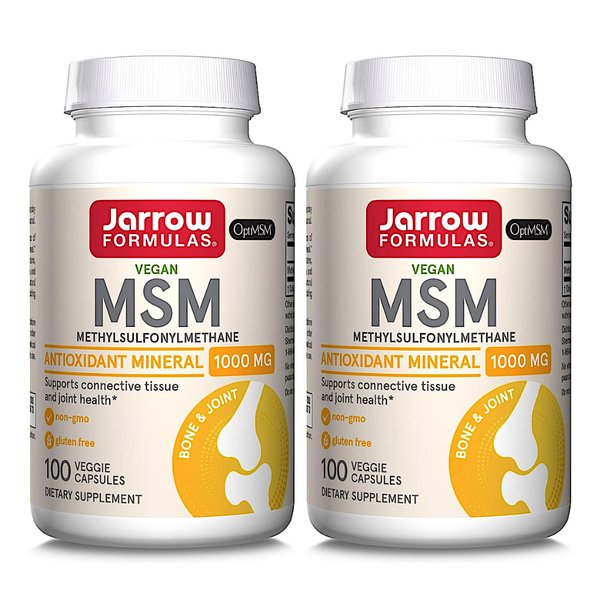자로우 포뮬러스 MSM 1000mg 식이유황 Jarrow Formulas 100캡슐 2개