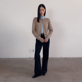 High Waist Straight Corduroy Pants (Navy)