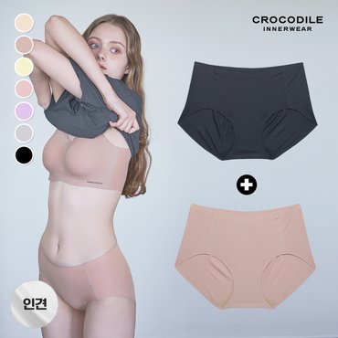 감탄브라 [크로커다일] 라이크라 인견쉘론 감탄팬티 1+1 택1