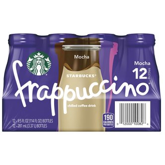  [해외직구] 스타벅스  프라푸치노  모카  차가운  커피  음료  269.3g  유리병  12개