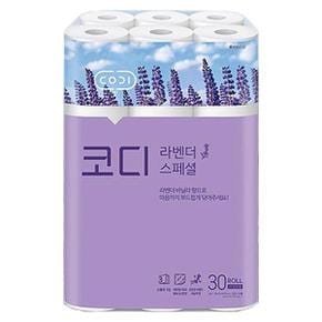 코디 라벤더 스페셜 화장지 30m 3겹 30롤 x 3개