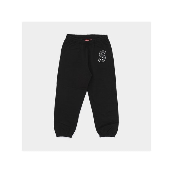 25FW S로고 스웨트 남성 팬츠 SS25P56 BLACK