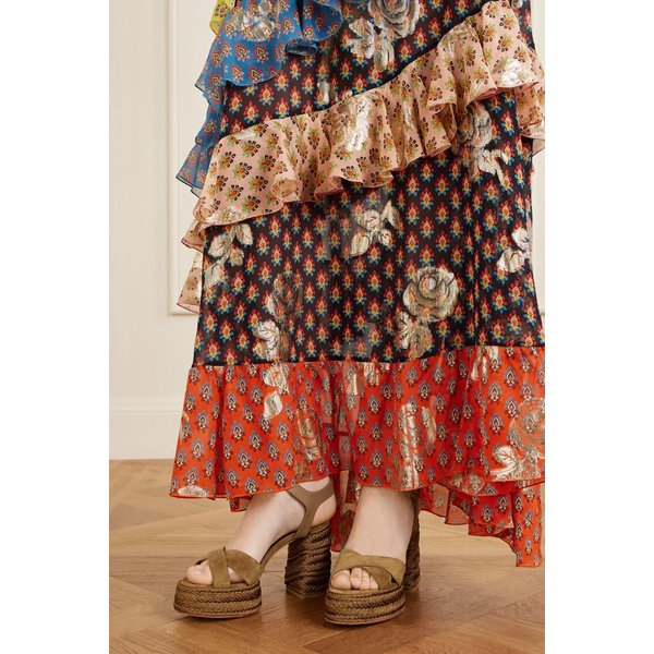 칼라칼라 85mm 스웨이드 크로스 어퍼 플랫폼 샌들 46376663162979370