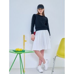 F/W WIDE BANDING MIDI SKIRT W/INEER PANTS_White