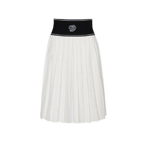 F/W WIDE BANDING MIDI SKIRT W/INEER PANTS_White