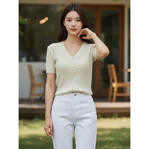 ATMARK 케이블버튼업반팔가디건 AA41CD019P_P356609767
