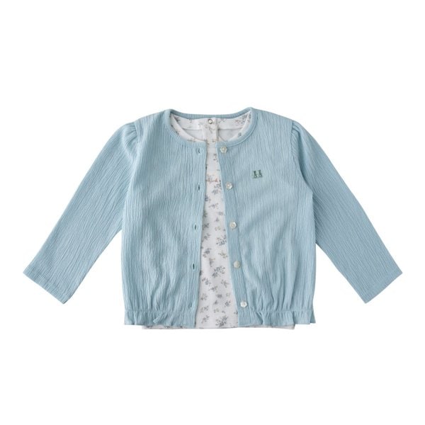 [여주점] [오프라벨 여주점] 밍크뮤 (BL) 플라워티셔츠세트가디건 (35315-201-02)