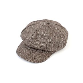 Herringbone Wool Beige Newsboy Cap 뉴스보이캡