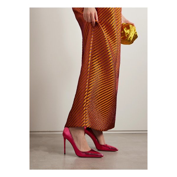 퓨리스트 105 메탈릭 스네이크 가죽 펌프스 46376663162863956