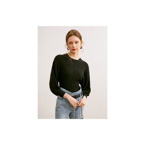 Ozie daily black lattern sleeves top