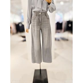 [파주점] [더아이잗컬렉션]절개 포인트 와이드 데님 팬츠 CS3B0SLD11