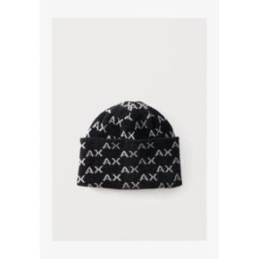 Armani Exchange 아르마니 익스체인지 유니섹스 - 비니 검정색/아이보리색 8012093