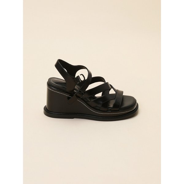 Strap wedge heel sandal(black)_DG2AM24050BLK