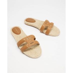 5022324 Tommy Hilfiger Emboss Flat Esp Sandals - Womens Summer Cognac