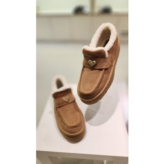 BABARA [여주점] 바바라 하트로고 베이직 퍼 로퍼 BBI568 2컬러