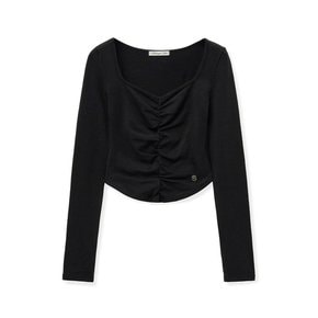 sq shirring t [black]