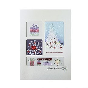 x-mas 눈사람 음악대 card FS201-2