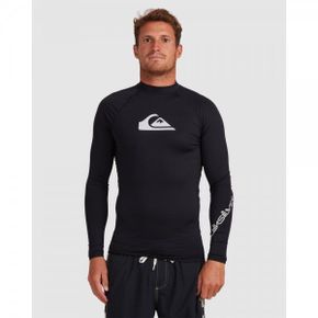 Quiksilver 남성 올타임 긴팔 업프 50 래쉬 조끼 - BLACK