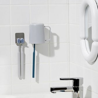 JAJU 간편 부착 스테인리스 2구 칫솔 걸이 J73N901166200