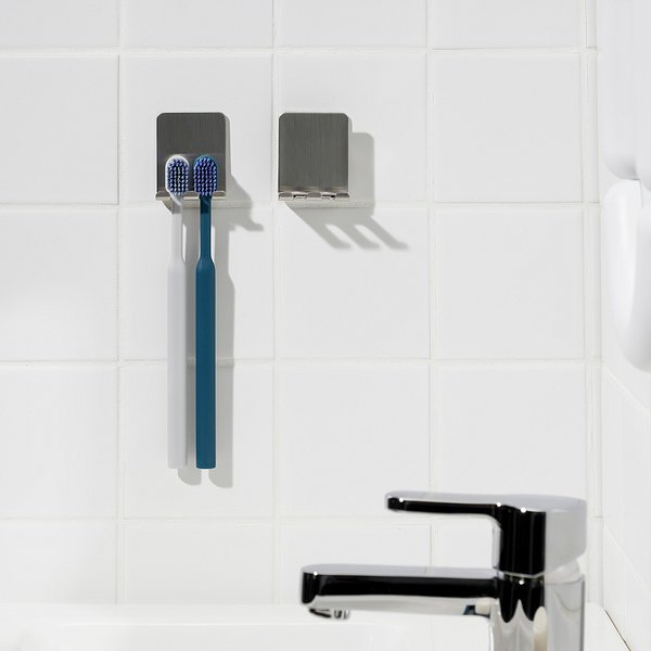 간편 부착 스테인리스 2구 칫솔 걸이 J73N901166200