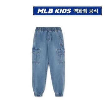 MLB키즈 24년 FW   아웃도어 루즈 조거 데님팬츠 보스턴 레드삭스  7ADPR0244-43BLS