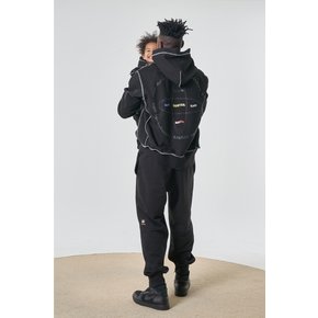 [UNISEX] COVER STITCH JOGGER PANTS [BLACK]