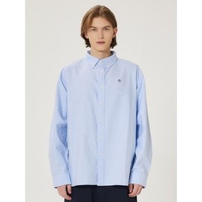 OVERFIT SMILE LOGO OXFORD SHIRT BLUE