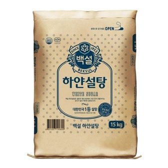 미강착한먹거리 업소용 대용량 덕용말통) CJ 백설 백설탕 15kg WJT