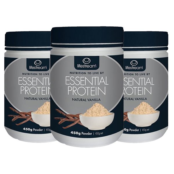 뉴질랜드 라이프스트림 에션셜 프로틴 내추럴 바닐라 450g PROTEIN VANILLA 3팩