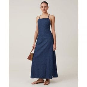 5016350 Cotton On Tate Denim Maxi Dress - Mistic Blue