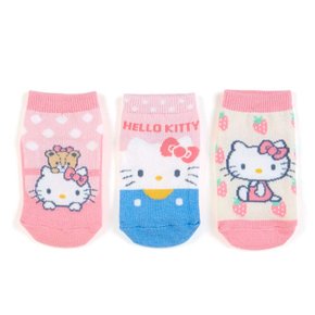 산리오 (SANRIO) 헬로 키티 키즈 양말 3 발 세트 (도트) 8-10cm 376949