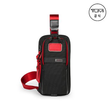 TUMI [TUMI KOREA] 알파 콤팩트 슬링백 블랙/레드_02603585DRD3