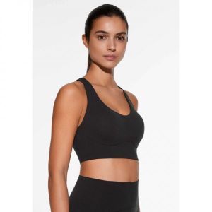 이스퀘어 4435237 OYSHO COMPRESSIVE - Medium support sports bra black